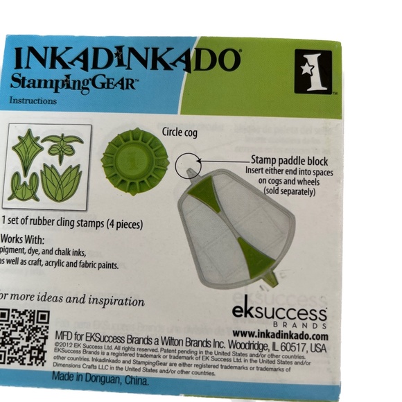 Inkadinkado Stamping Gear Set New and Used 40 Stamps 3 Circle Wheels 3 Blocks - Picture 9 of 13